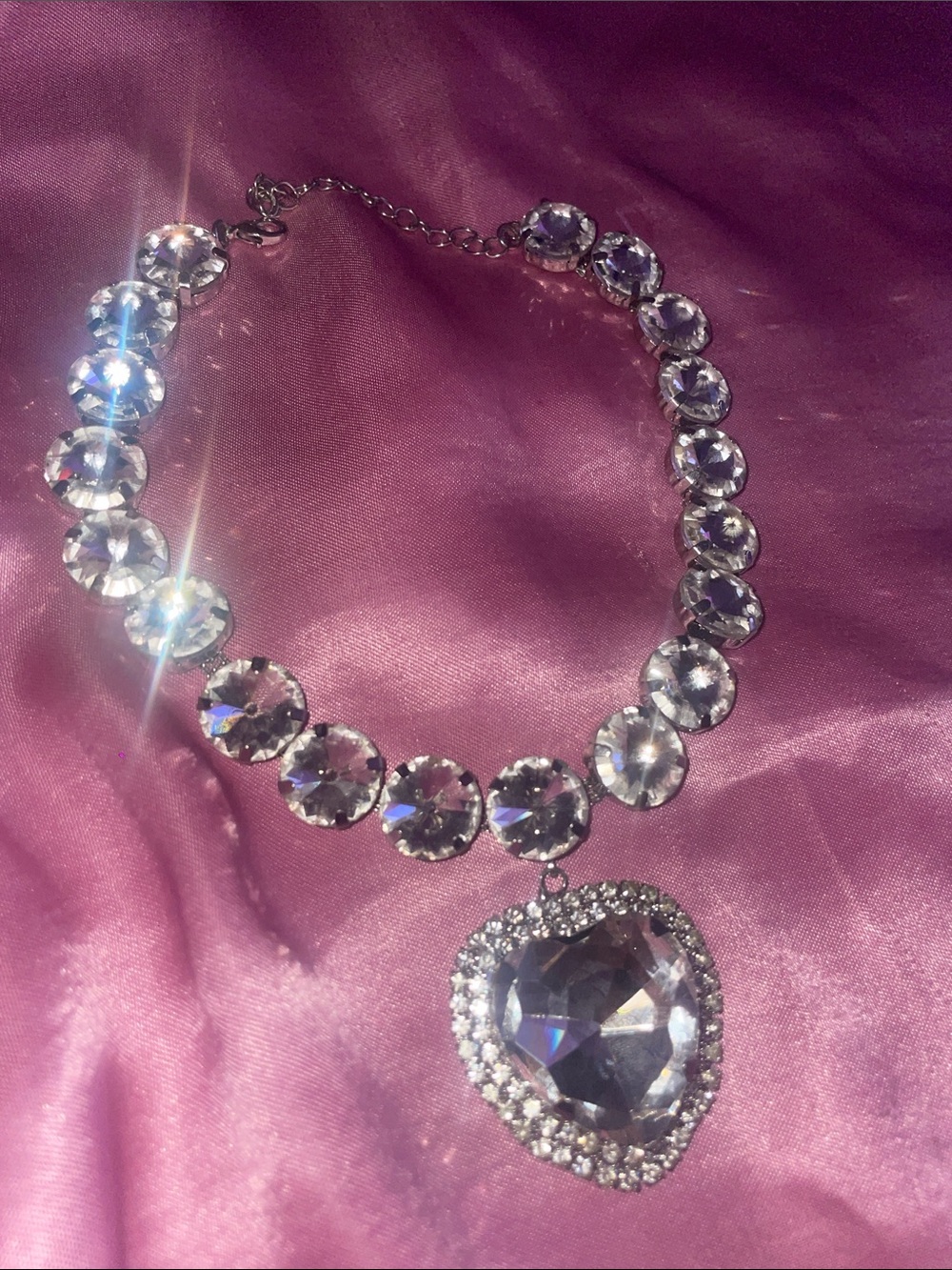 Large Heart Rhinestone Necklace 💎
